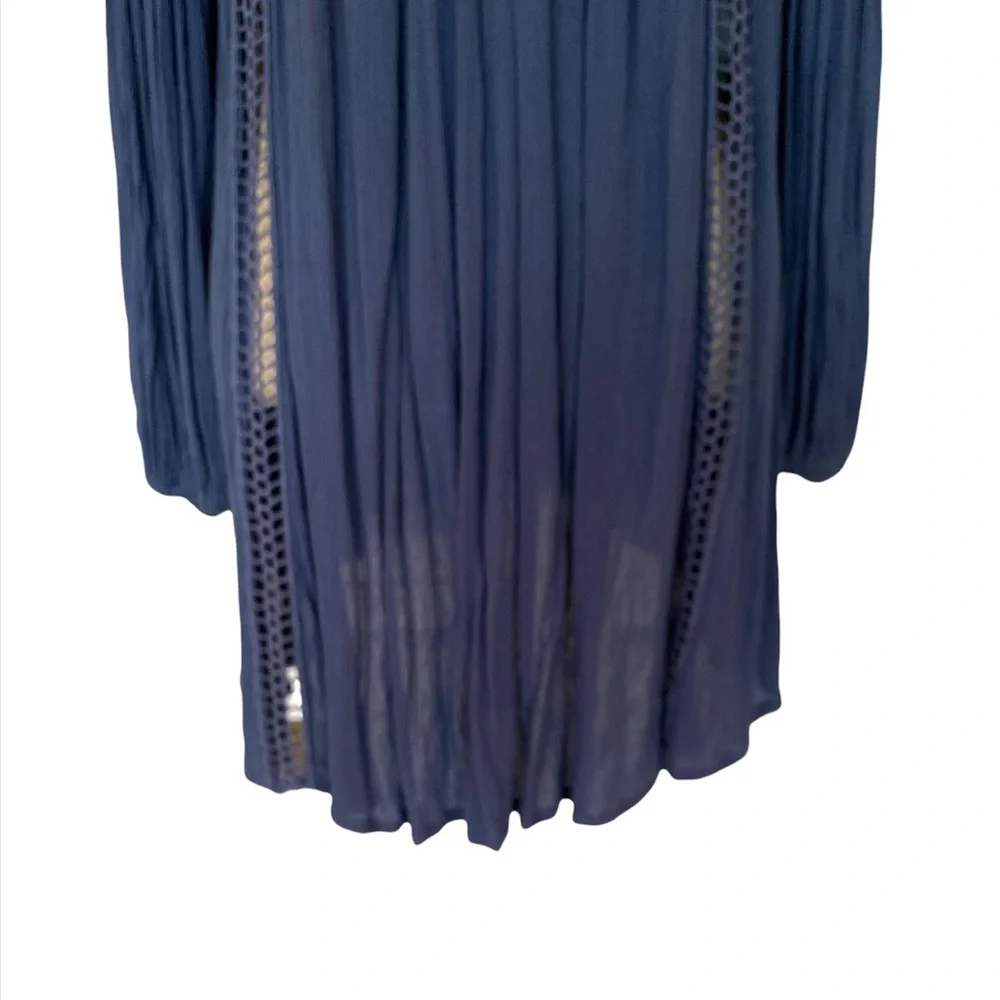 Free People Just Two of Us Crinkle Tunic in Washed Indigo - XS